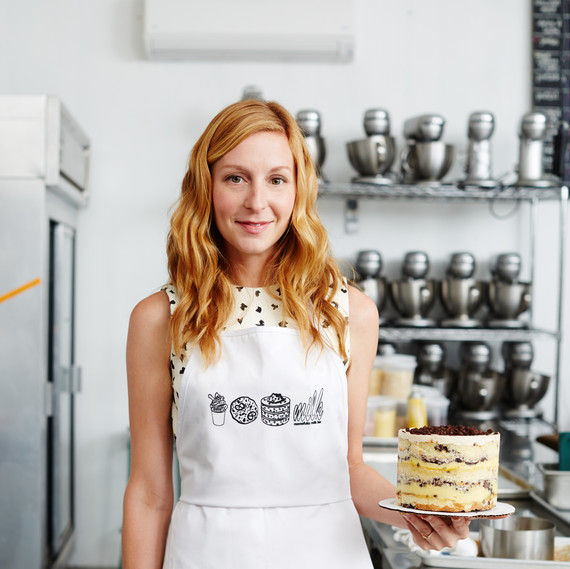 Mléko Bar pastry chef Christina Tosi in the kitchen