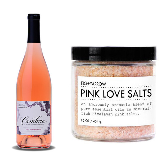 Cambria Winery Santa Maria Valley Rosé Fig + Yarrow Pink Love Bath Salts