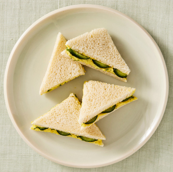 karry egg and butter tea sandwiches