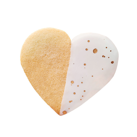 dyppet heart sugar cookie