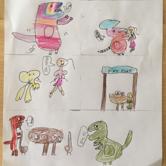 宫 dinosaur drawings