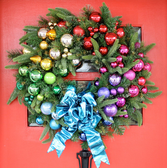 arco iris Christmas wreath