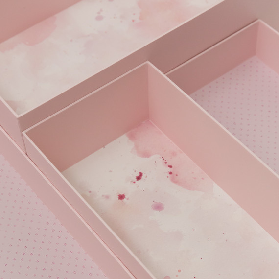 lyserød marie kondo box