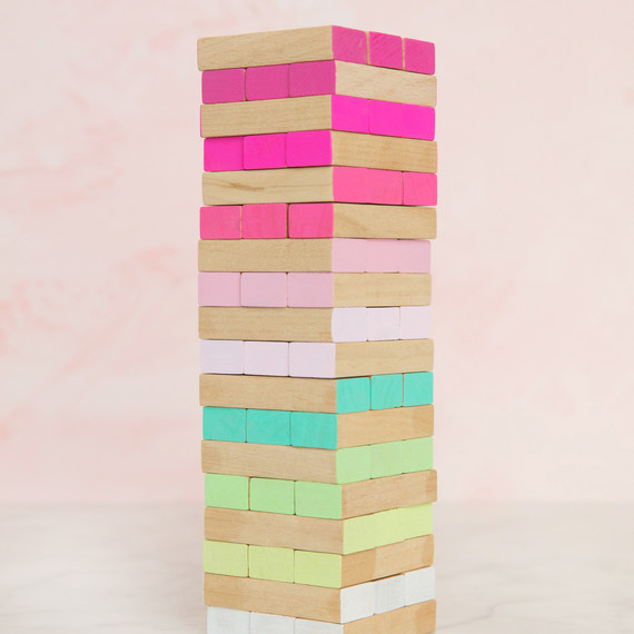 Ombre tumbling tower game