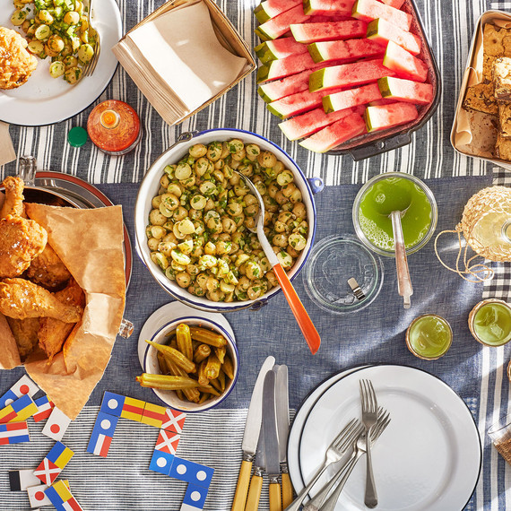 All-American picnic spread
