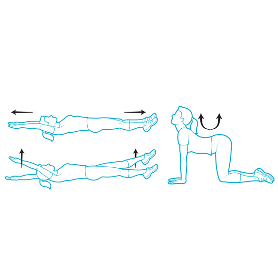 Illustration posture stretches wake up out of bed
