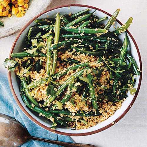 zelená bean quinoa salad